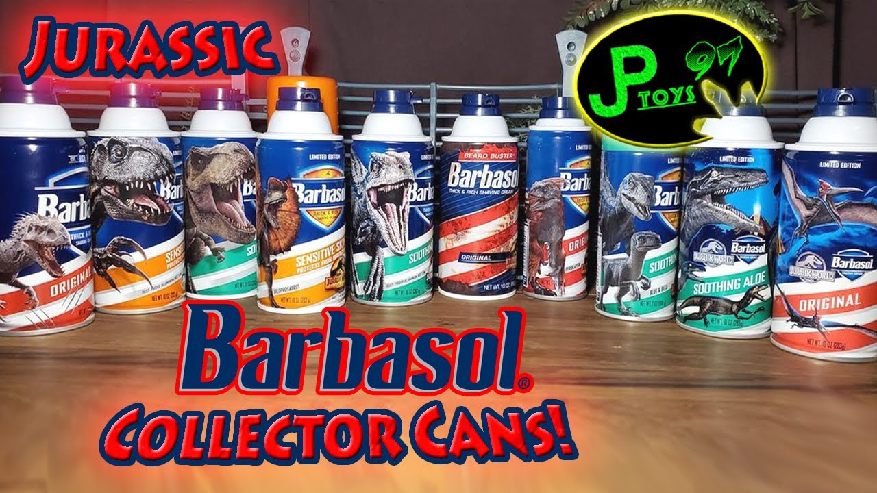 Limited Edition Jurassic World Barbasol® Shaving Cream Cans (2015