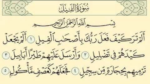 سورة الفيل  - بصوت الشيخ خالد الجليل - بصوت رائع جدا .