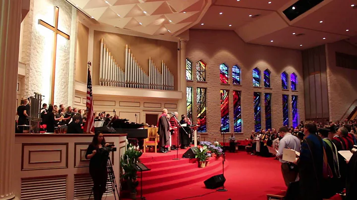 "HOLY, HOLY, HOLY" being sung at MVNU 2016 Baccalaureate service
