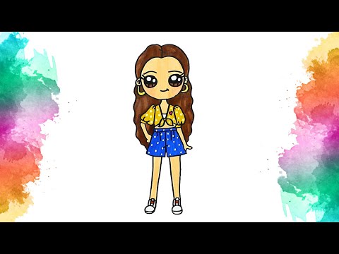 Bonequinha Kawaii fofa ❤ desenho para desenhar 😍 desenhando