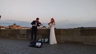 PRAHA 18.7.2023 /Prague Charles Bridge in a classical version METALLICA - Nothing Else Matters/