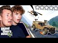 ESCAPING THE POLICE IN A STOLEN MILITARY TRUCK IN GTA 5