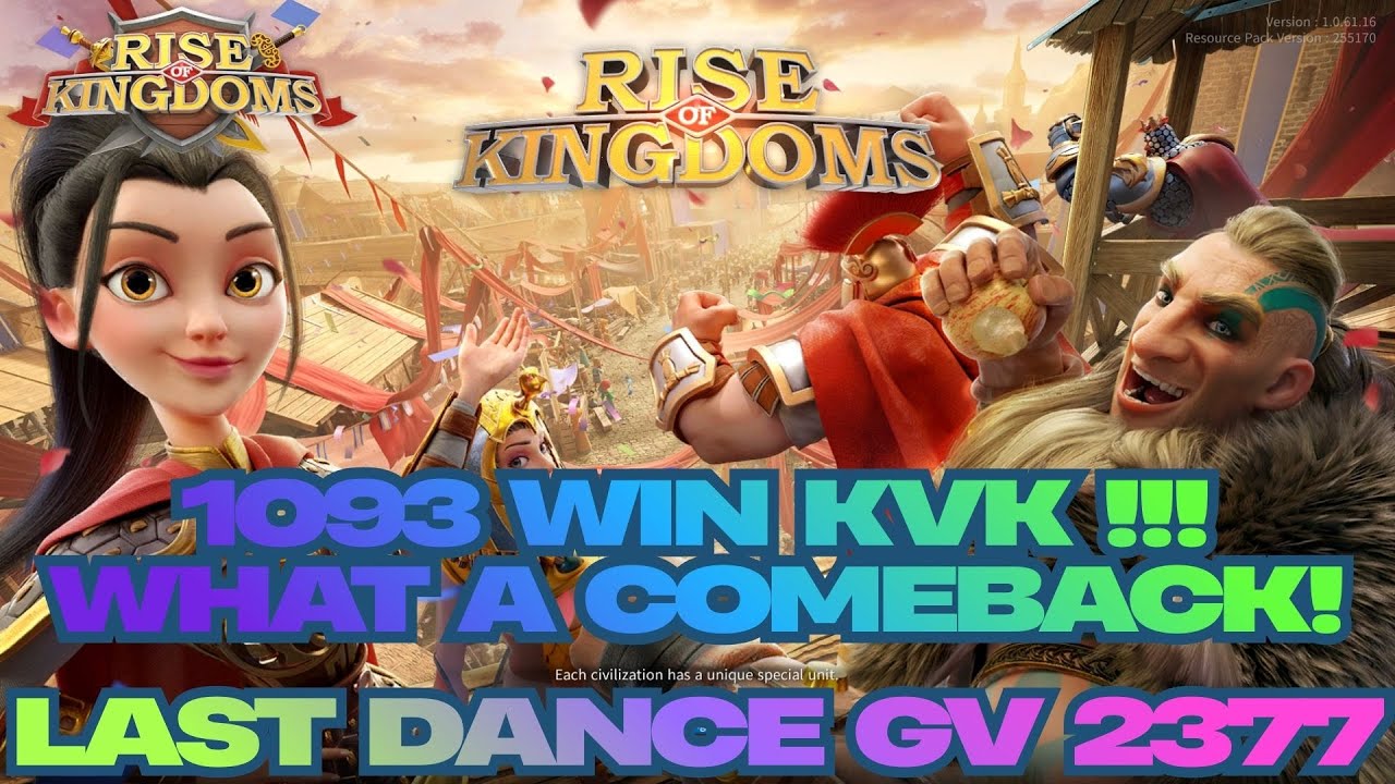 1093 Win KvK !!! What a Comback !!! Last Dance GV 2377!! Rise of Kingdoms Optimusprimal Gaming