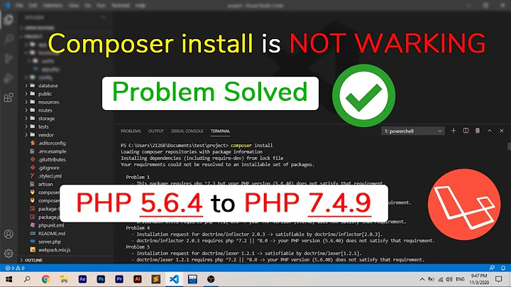 Laravel: Composer Install Is Not Working - ERROR SOLVED