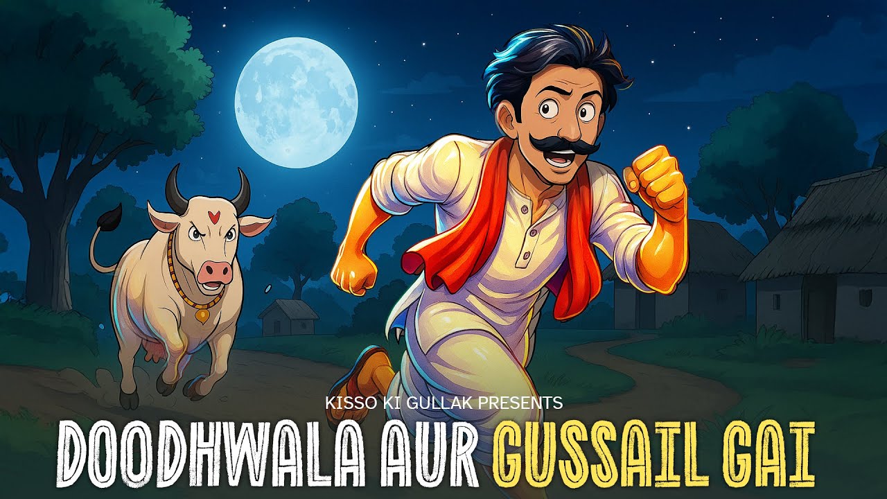 दूधवाले की चालाकी पर गाय की धुलाई  The  Milkman A Hindi Anime Cartoon Story