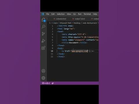 How to write Html anchor tag in vscode || #shorts #html - YouTube