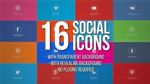 Animated Social Media Icons Motion Graphics Templates