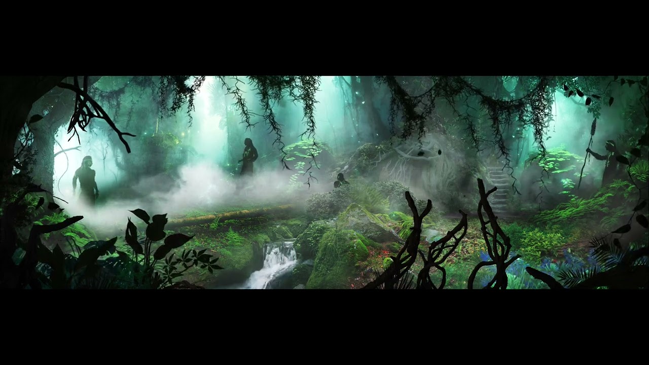 Matte painting + animation / Анимация для экрана в музее - YouTube