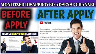 How to monetized disapproved AdSense channel | how to fix disapproved AdSense | Technical Basharat