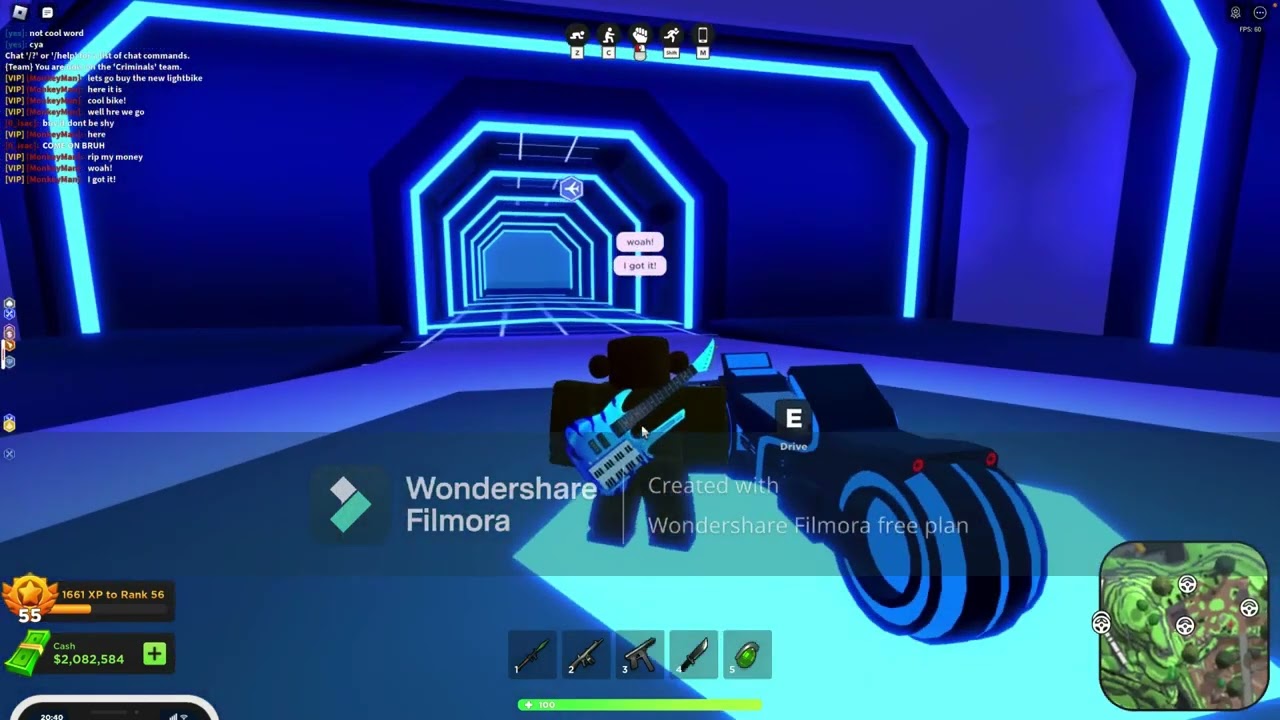 Buying the brand New Light bike in Mad City/Roblox (REUPLOAD)