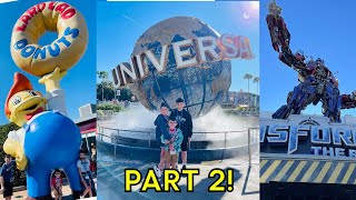 Universal Studios Part 2! Transformers, ET Bart Simpson, Minions &amp; more!!