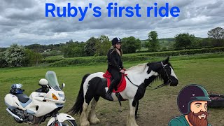 Ruby's first ride