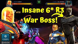 Cosmic Ghost Rider vs 6* R3 Killmonger War Boss! Insane Fight! Boosts! - Marvel Contest of Champions