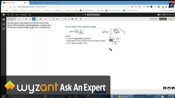 Find area of sector of a circle given radius and central angle in degrees.