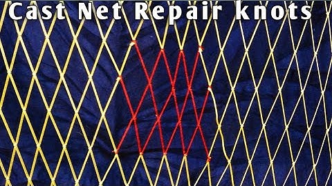 how to repair a cast net | how to repair fishing net | net mending tutorial