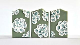 🎨 Brush Embroidery Piping Technique 💐 | Cold Process Soapmaking | Soap Challenge Club 🌿