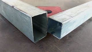 rarely discussed, the trick for welding strong 90 degree joints on thin metal |  pipe cutting tricks by Stick welder 30,525 views 4 months ago 4 minutes, 13 seconds