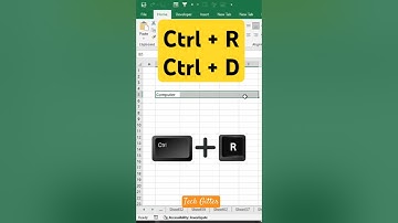 Excel Shortcut: Ctrl + R & Ctrl + D Explained!