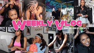 weekly vlog: coparenting, getting braids, night routine, mom life, going to the fair in ATL, etc