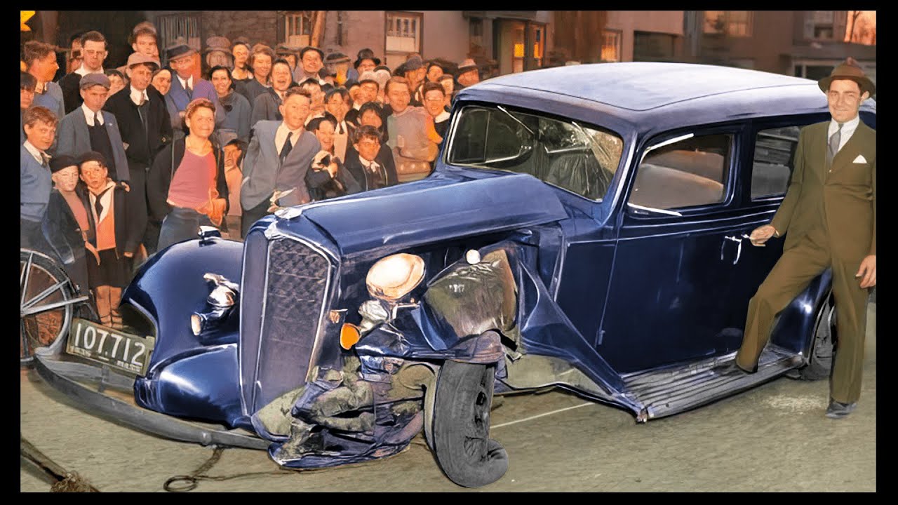 1930s USA: Shocking Photos of Car Crashes in Vintage America (Part 2) - Color Restoration