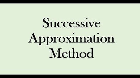 CPCT....Module 5....Problem and Program for Successive approximation method