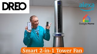 DREO Smart 2-in-1 Tower Fan and Air Purifier