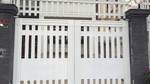 XEM MẪU CỔNG SẮT HỘP 2 CÁNH NHÀ BIỆT THỰ ĐẸP.