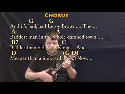 Bad Bad Leroy Brown (Jim Croce) Ukulele Cover Lesson with Chords/Lyrics