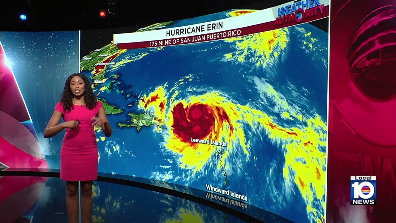 Category 5 Hurricane Erin moves westward, northern Leeward Islands feel outer bands
