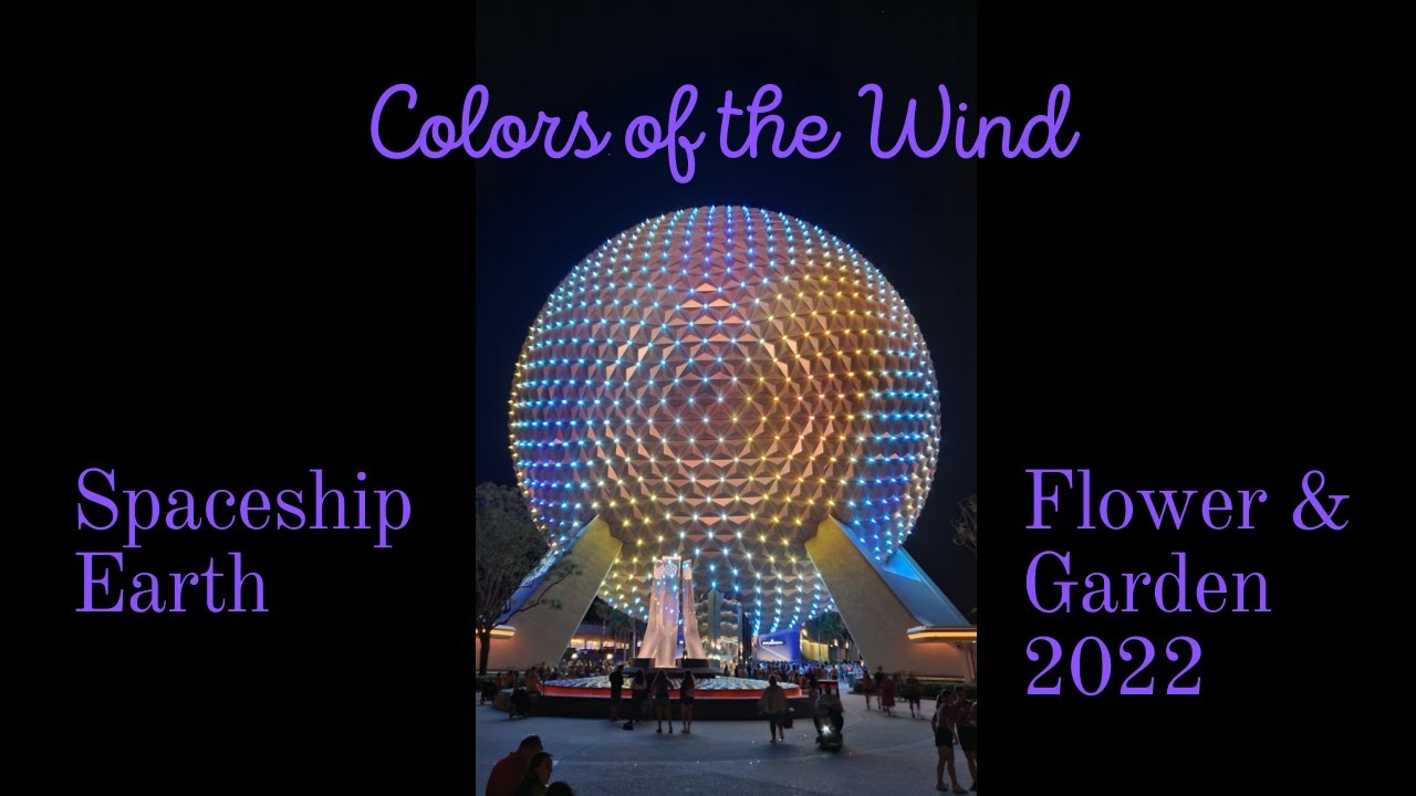 Disney's Epcot Spaceship Earth Light Show- Colors of the Wind from Pocahontas