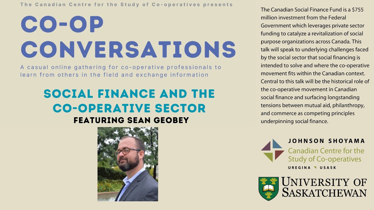 Co-op Conversation: Social Finance and the Co-operative Sector - YouTube