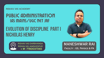 Paradigm of Public Administration Nicholas Henry Part I