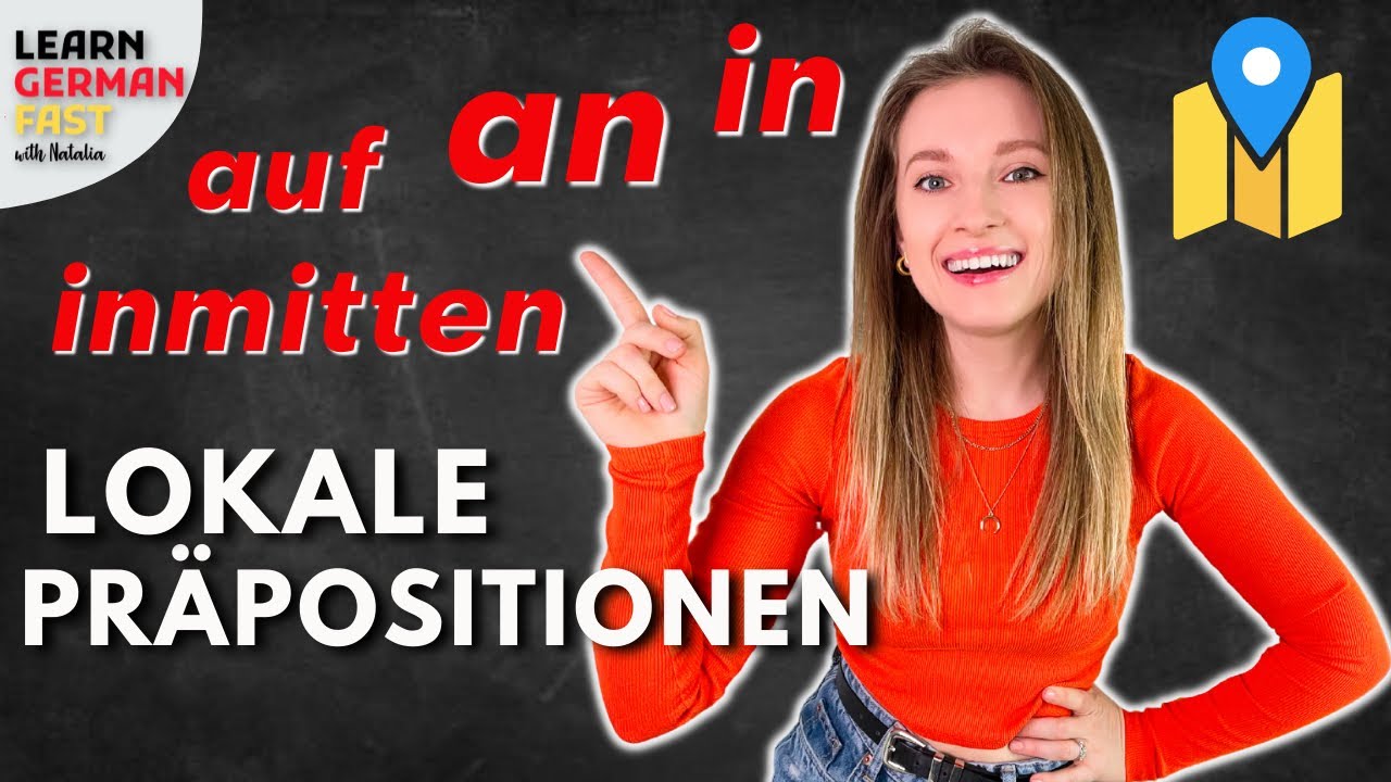 Lokale PRÄPOSITIONEN 📍 WO? ✅ in / auf / an / inmitten und andere 👍. || 🇩🇪 LEARN GERMAN FAST