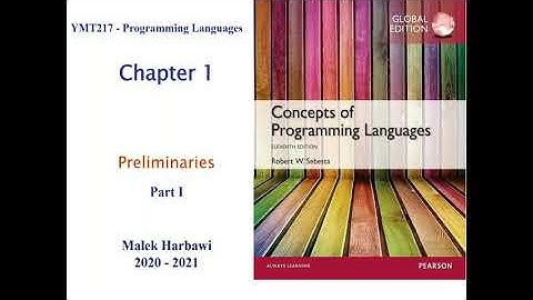 YMT217 Programming Languages  CH01 P1