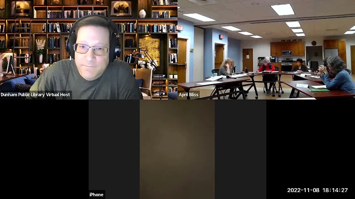 Virtual Dunham Public Library Board Meeting 11 08 ...