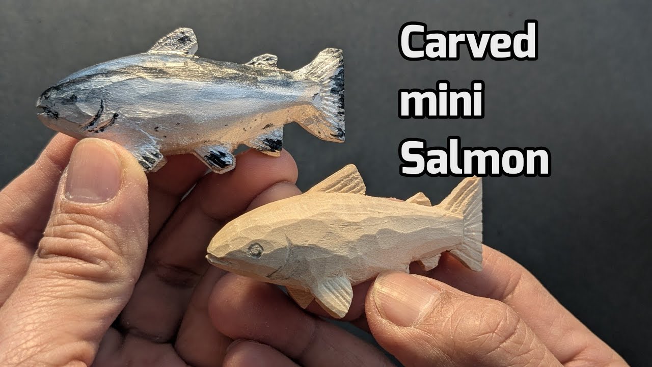 HOW I CARVED AND WHITTLED ATLANTIC SALMON FISH