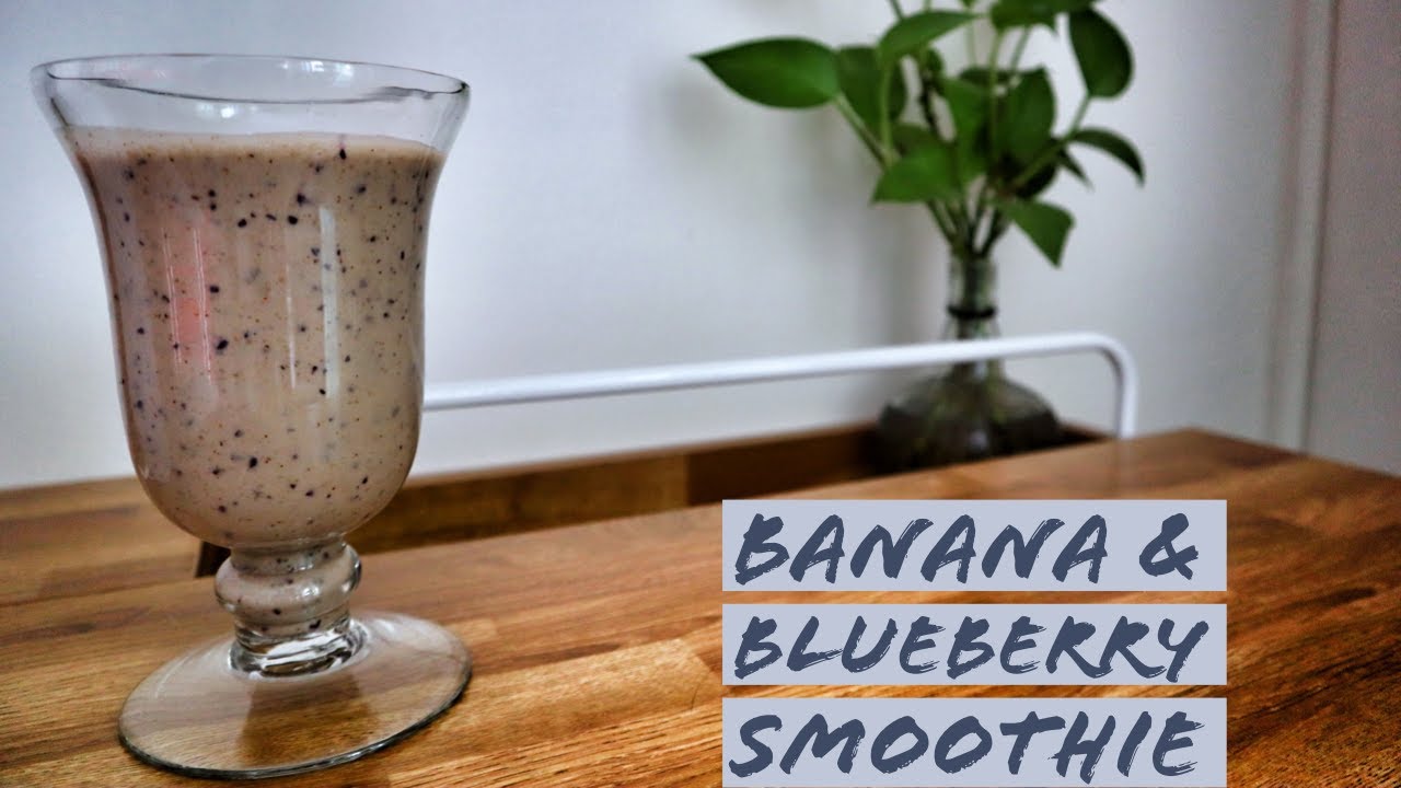 BANANA & BLUEBERRY SMOOTHIE WITH ALMOND MILK & ALMOND BUTTER DAIRY & SUGAR FREE Shivani Trehan