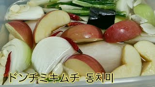 #水キムチ作り方 #美味しいドンチミの作り方　#동치미 만들기  #簡単水キムチ作り #日本にある材料で作る簡単な水キムチ