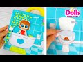 Quiet book family dollhouse unboxing  review busy book dolls dress up