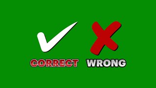 Correct And Wrong Green Screen. 4K With Sound Effects | No Copyright
