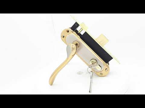 Комплект дверна ручка на планці "ASSOS" + замка 762 + циліндр 60A 3кл, видео 1