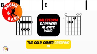 HALESTORM - Darkness Always Wins • BASS & DRUMS | Scrolling Guitar Chords & Lyrics