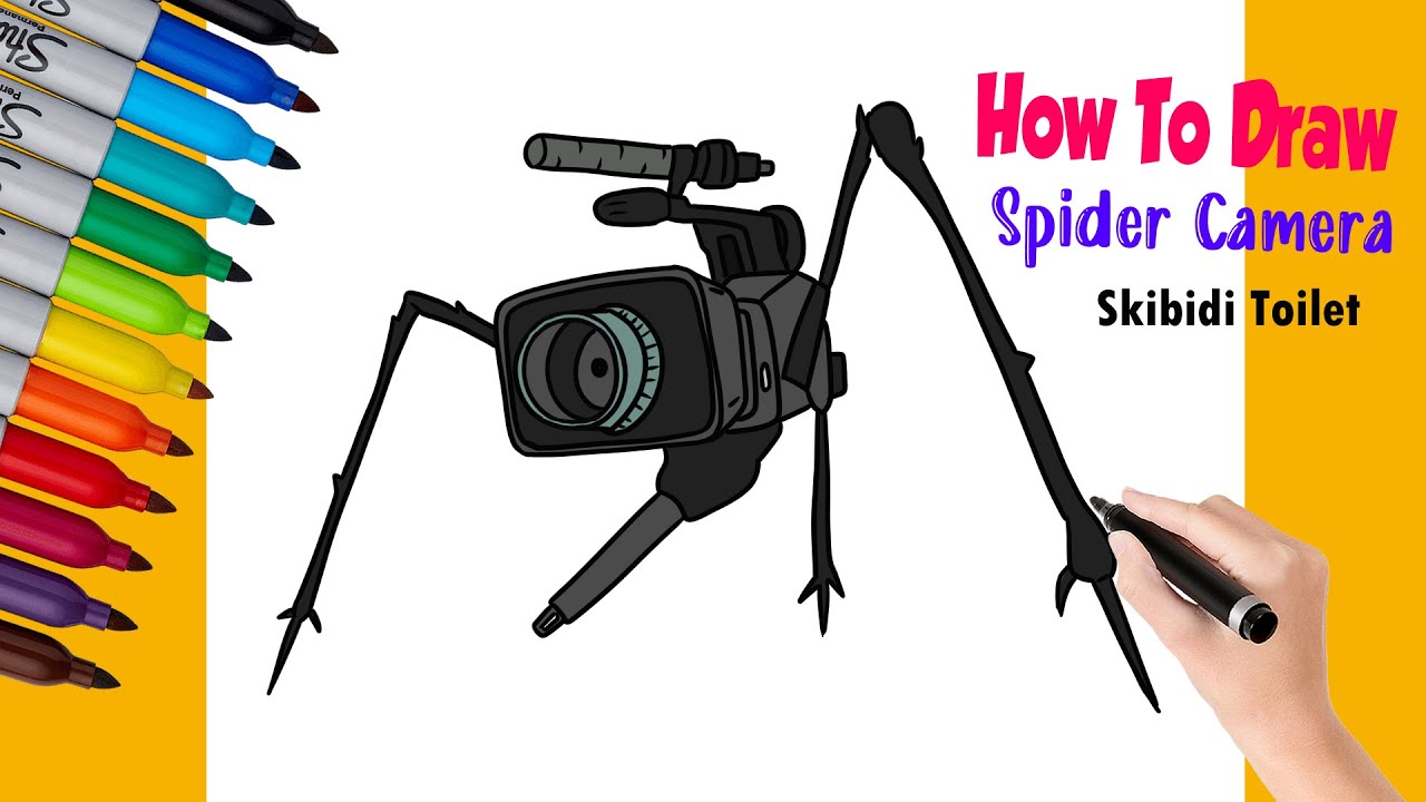How To Draw Spider Camera Man From Skibidi Toilet Step By Step Hot