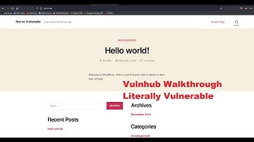 Cyber Security | Ethical Hacking | Pentesting Lab | Vulnhub |  Walkthrough |    Literally Vulnerable