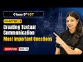 Creating Textual Communication - Most Important Questions | Ch 2 | Class 9th ICT | CBSE 2025-26