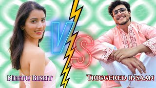 Neetu Bisht Vs Triggered insaan The YouTube Rivalry That Went Too Far #neetubisht #triggeredinsaan