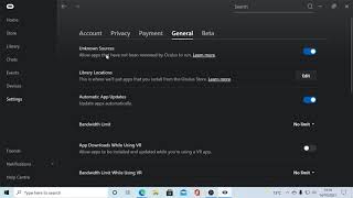 how to allow apps from unknown sources on OCULUS RIFT S