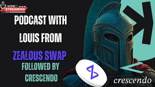 KASPA LIVE STREAM WITH LOUIS FROM ZEALOUS SWAP ---FOLLOWED BY CRESCENDO