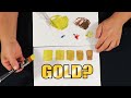 How to make gold color paint at home  diy cold color  mixing from primary colors