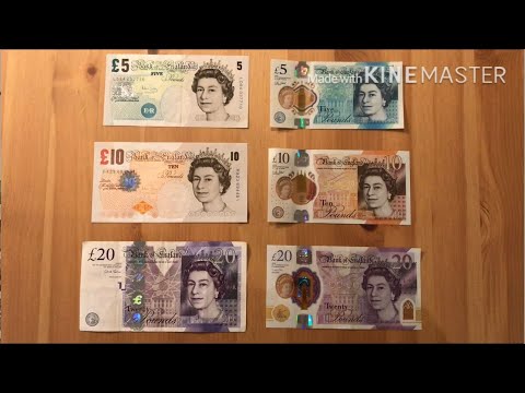 イギリスのポンドのお札紹介 (新紙幣と旧紙幣、5ポンド札、10ポンド札、20ポンド札) Pound Sterling (スターリング・ポンド) 外国為替ではGBP